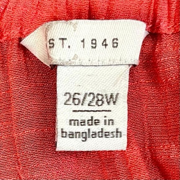 EST. 1946 Embroidered Sleeves Coral Peasant Blouse 26/28W - Picture 9 of 13